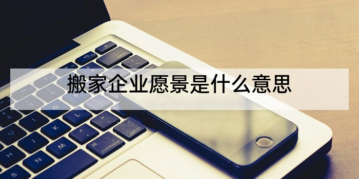 搬家企业愿景是什么意思