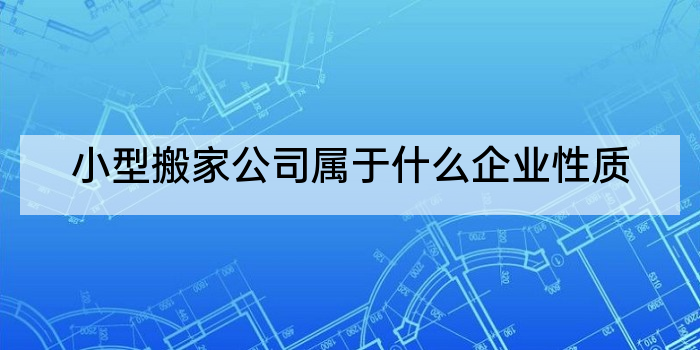 小型搬家公司属于什么企业性质