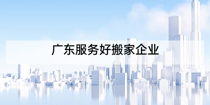 广东服务好搬家企业