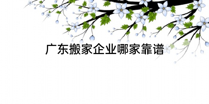 广东搬家企业哪家靠谱