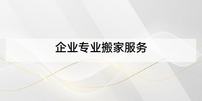 企业专业搬家服务