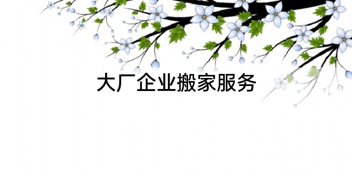 大厂企业搬家服务