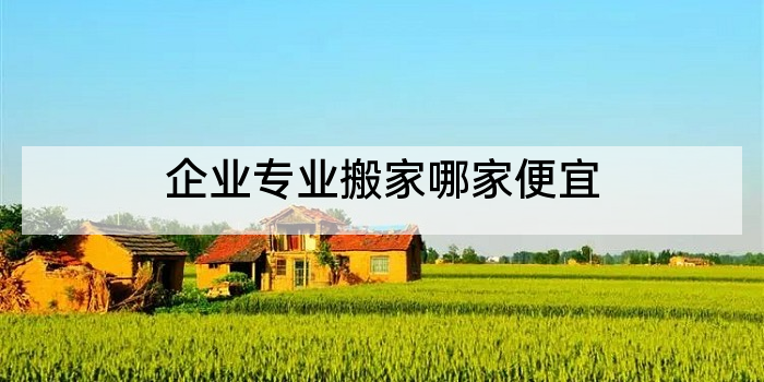 企业专业搬家哪家便宜
