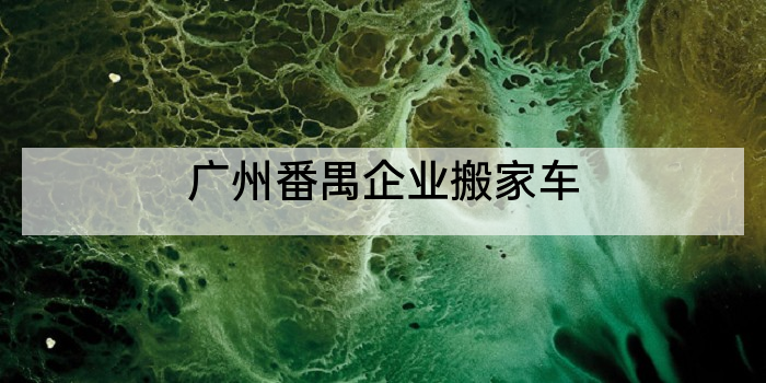 广州番禺企业搬家车