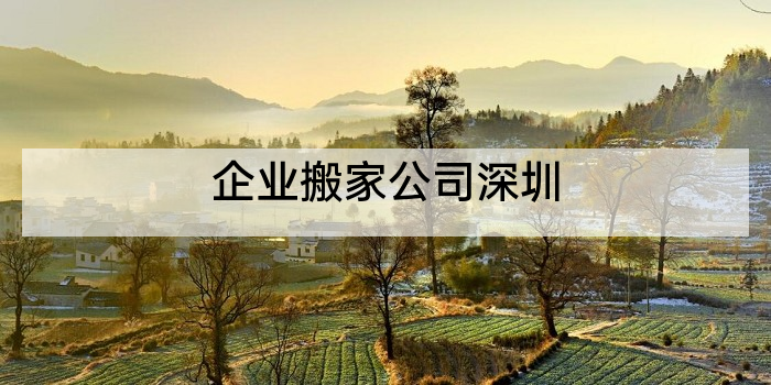 企业搬家公司深圳