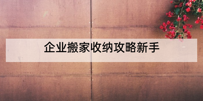 企业搬家收纳攻略新手