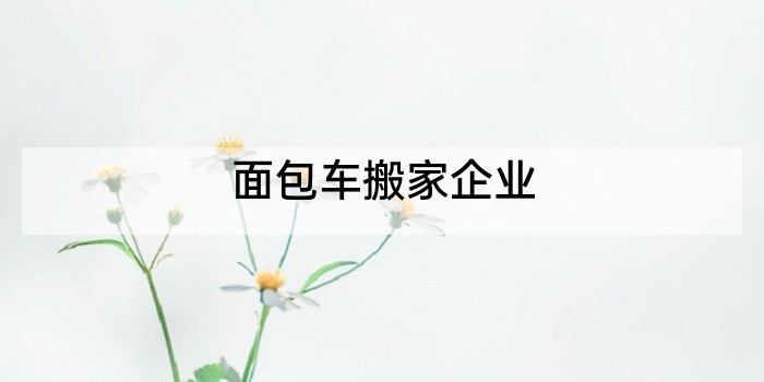 面包车搬家企业