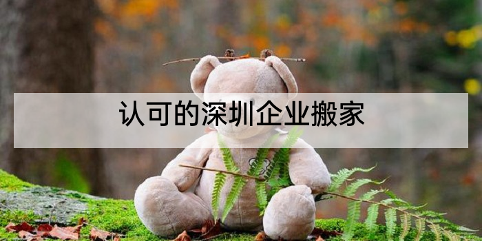 认可的深圳企业搬家