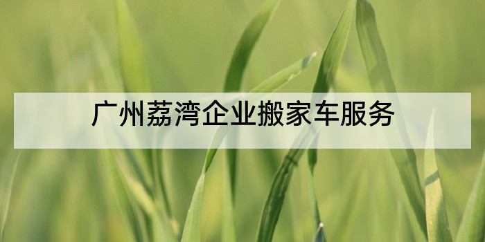 广州荔湾企业搬家车服务