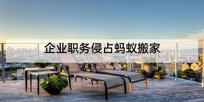 企业职务侵占蚂蚁搬家