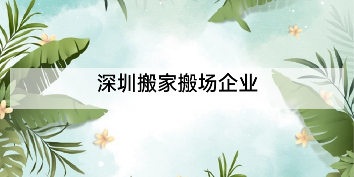 深圳搬家搬场企业