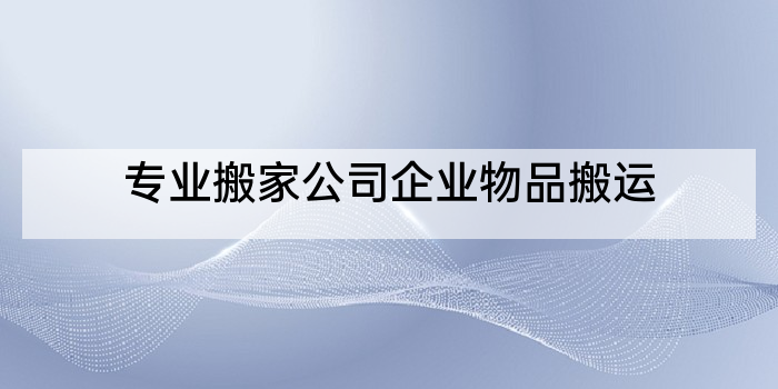 专业搬家公司企业物品搬运