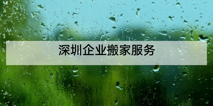 深圳企业搬家服务