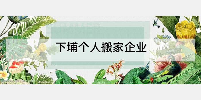 下埔个人搬家企业