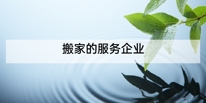 搬家的服务企业
